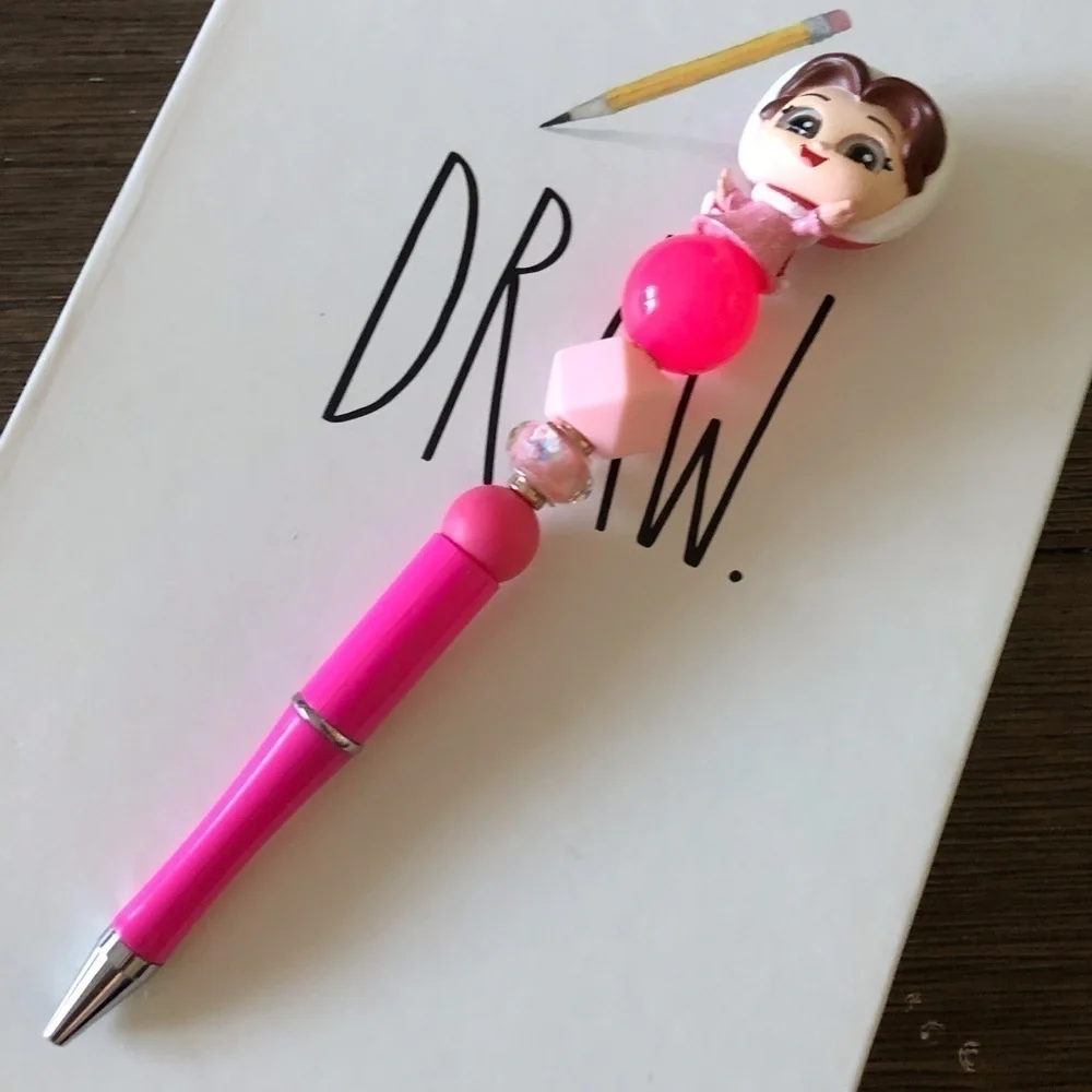 Disney Doorables: Beauty and the Beast: Belle winter outfit handmade beaded pen